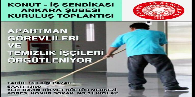 Konut - İş Sendikası Ankara Şubesi Kuruluş Toplantısı